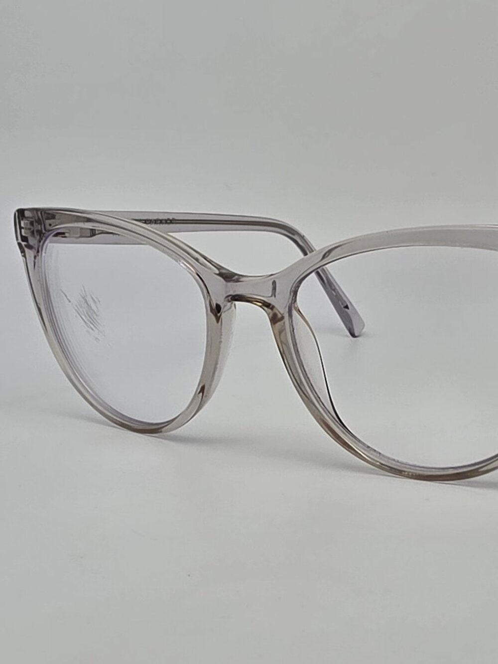 Warby Parker Haley 525 Crystal Clear Cat Eye Eyeglasses Frame 53-18-140